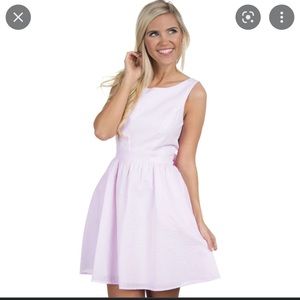 Lauren James seersucker purple dress